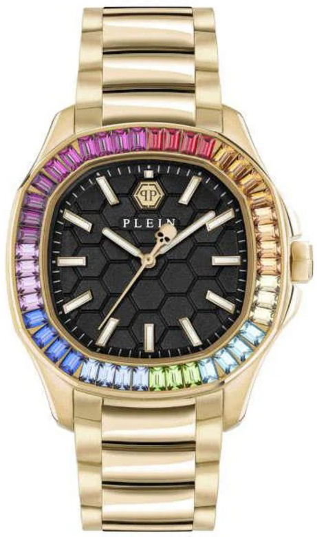 Philipp Plein Damklocka PWTAA1224 Spectre Svart/Gulguldtonat st&aring;l