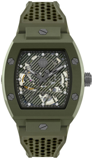 Philipp Plein Herrklocka PWVBA0223 The Skeleton Grå/Gummi - Philipp Plein