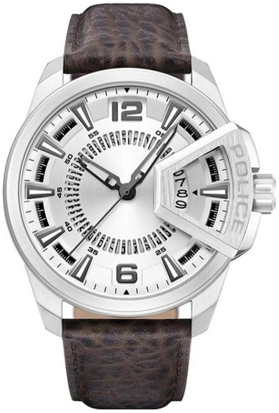 Police Herrklocka PEWJB0005601 Underlined Silverfärgad/Läder Ø46 mm - Police