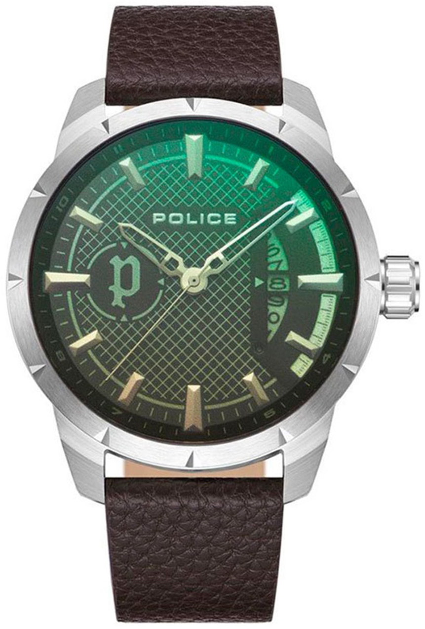 Police Herrklocka PEWJB2226902 Neist Gr&ouml;n/L&auml;der &Oslash;46 mm