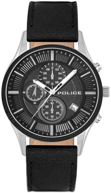 Police Herrklocka PEWJC2194240 Vault Svart/Läder Ø44 mm - Police