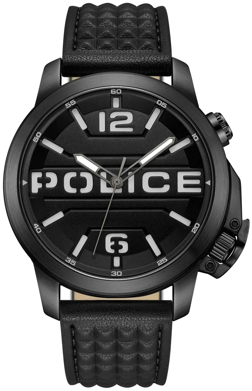 Police Herrklocka PEWJD0021701 Automated Svart/L&auml;der &Oslash;44 mm