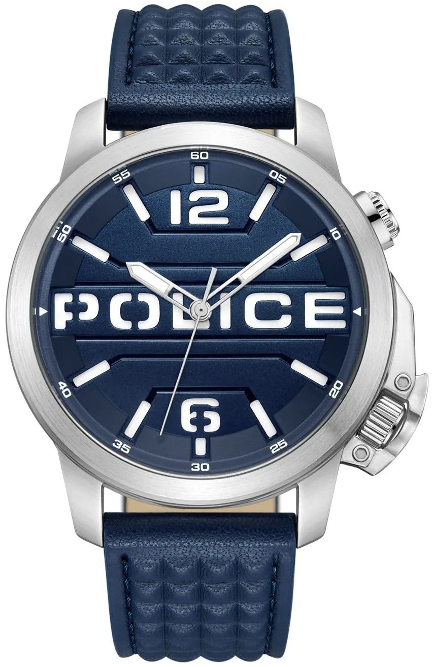 Police Herrklocka PEWJD0021702 Automated Bl&aring;/L&auml;der &Oslash;44 mm