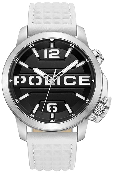 Police Herrklocka PEWJD0021704 Automated Svart/L&auml;der &Oslash;44 mm