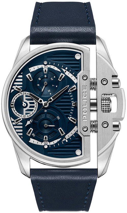 Police Herrklocka PEWJF2203602 Daintree Blå/Läder Ø48 mm - Police