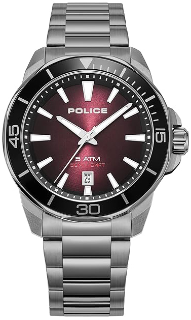 Police Herrklocka PEWJH0021403 Thornton Röd/Stål Ø43 mm