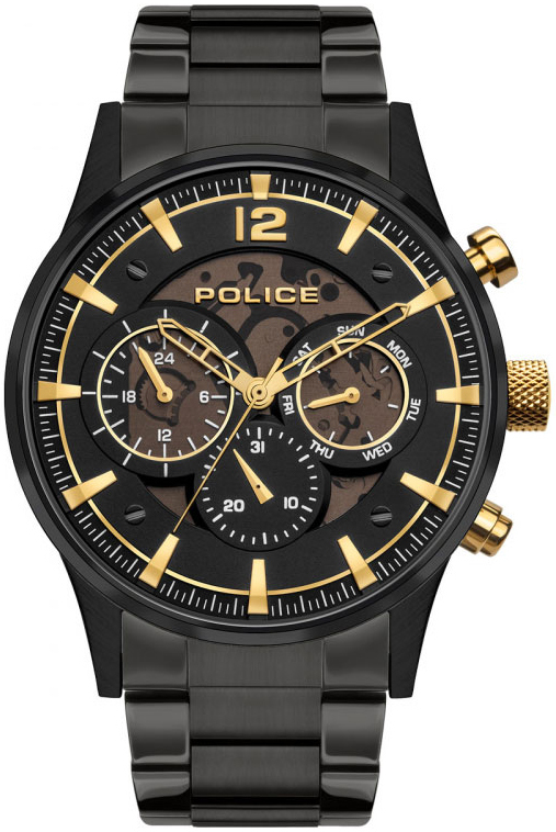 Police Herrklocka PEWJK2002802 Svart/Stål Ø45 mm - Police