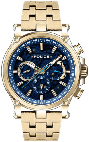 Police Damklocka PEWJK2110801 Taman Blå/Gulguldtonat stål Ø47 mm - Police
