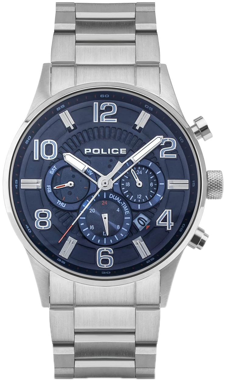 Police Herrklocka PEWJK2203101 Urban Rebel Blå/Stål Ø45 mm