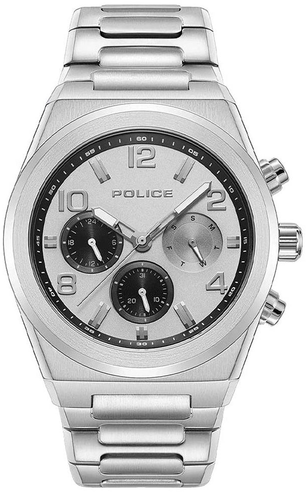 Police Herrklocka PEWJK2226704 Salkantay Silverfärgad/Stål Ø45 mm - Police