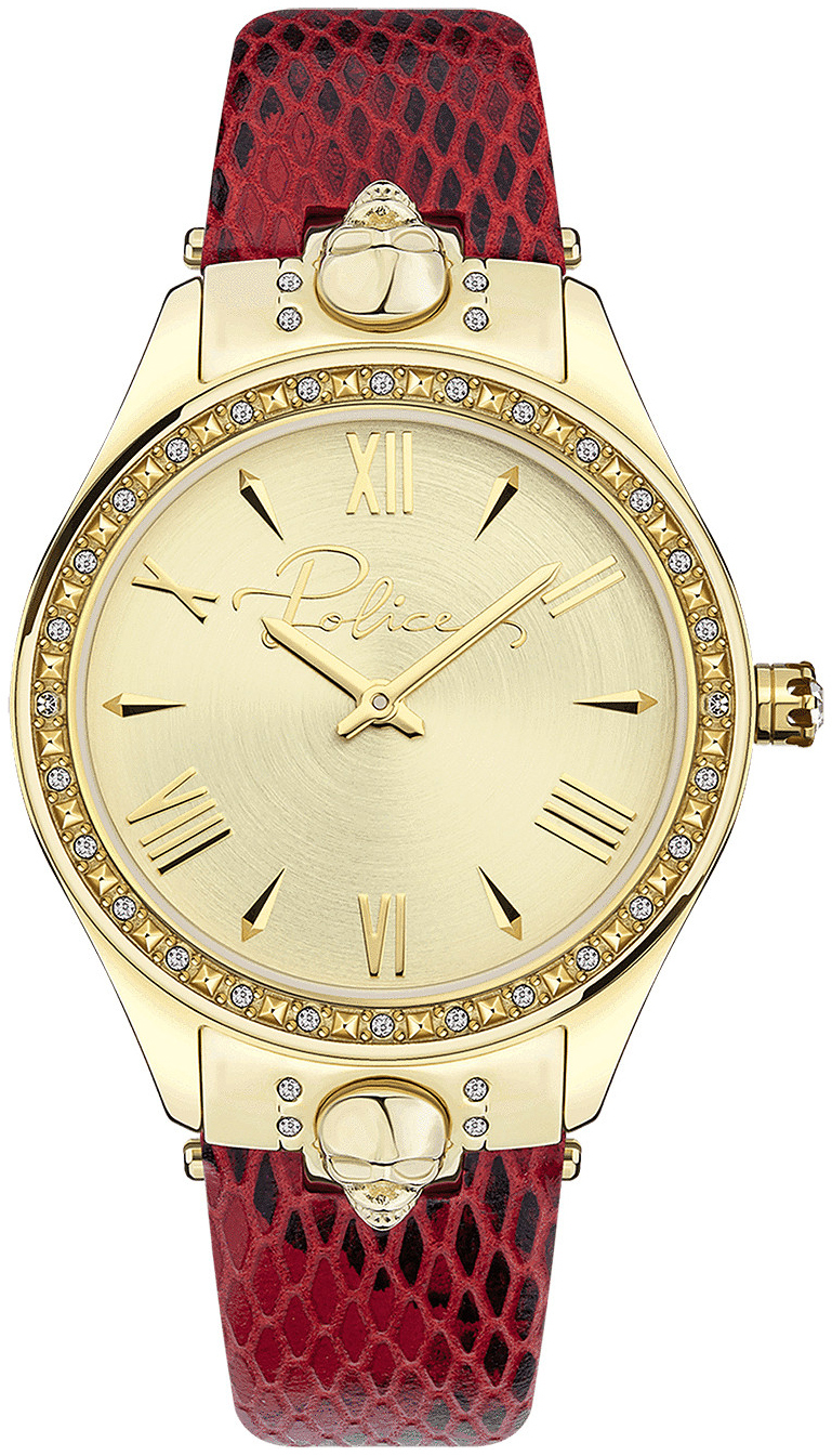 Police Damklocka PEWLA2109504 Pahia Guld/Läder Ø36 mm - Police