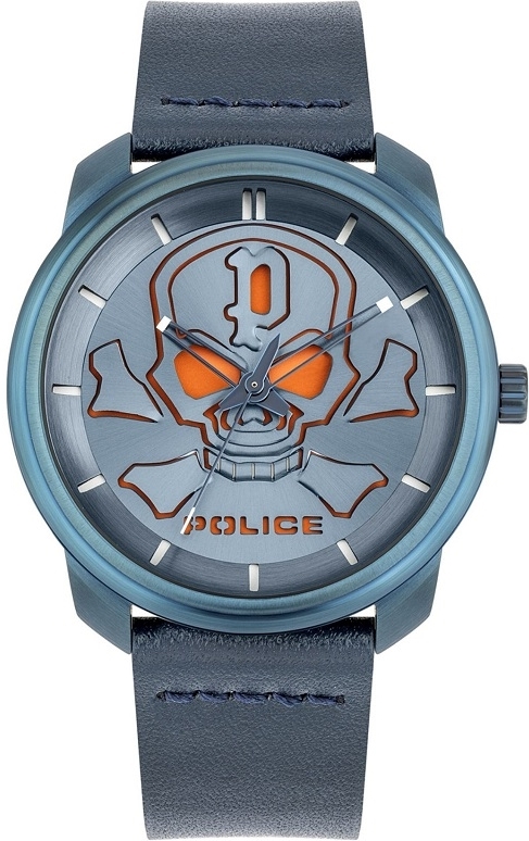 Police Herrklocka PL15714JSBL.03 Bleder Blå/Läder Ø44 mm - Police