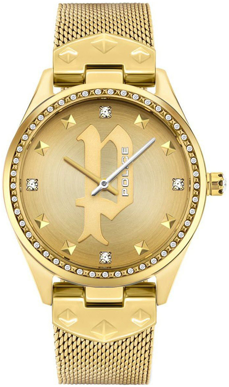 Police Damklocka PL16029MSG.22MM Guld/Gulguldtonat stål Ø36 mm - Police
