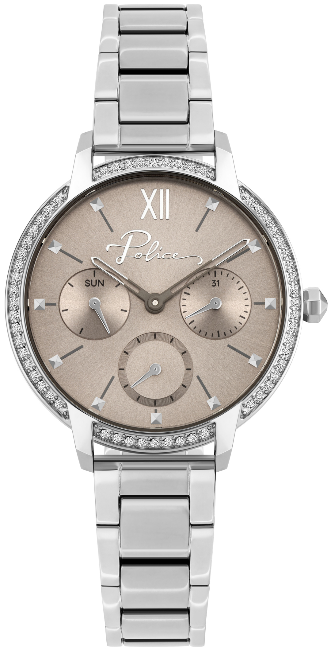 Police Damklocka PL16043BS.79M Nadu Brun/Stål Ø34 mm - Police