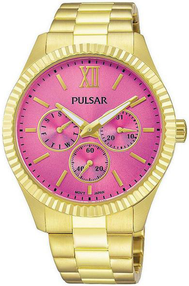 Pulsar Damklocka PP6218X1 Rosa/Gulguldtonat st&aring;l &Oslash;36 mm