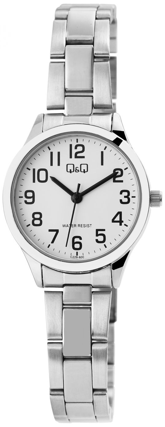 Q&Q Herrklocka C229-800Y Classic Vit/St&aring;l &Oslash;30 mm