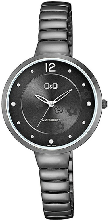 Q&Q Damklocka F611J412Y Classic Svart/Stål Ø34 mm