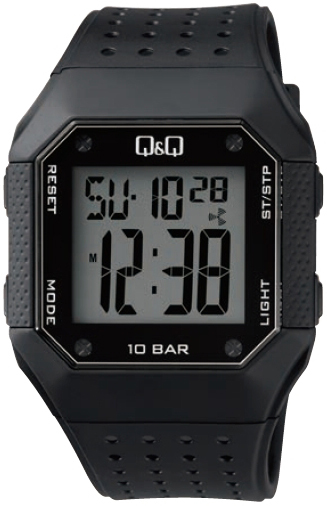 Q&Q Herrklocka M158J001Y Classic LCD/Resinplast 40x43 mm - Q&Q