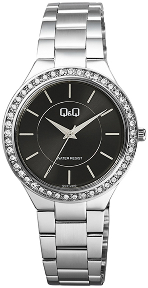 Q&Q Damklocka QC21J202Y Classic Svart/Stål Ø38 mm