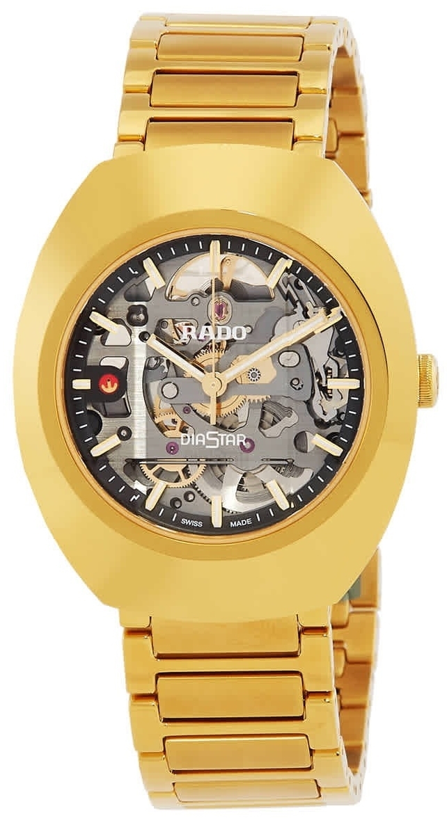 Rado R12164153 Diastar Skelettskuren/Gulguldtonat stål Ø38 mm - Rado