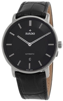 Rado Herrklocka R14067166 DiaMaster Thinline Svart/Läder Ø40.7 mm - Rado