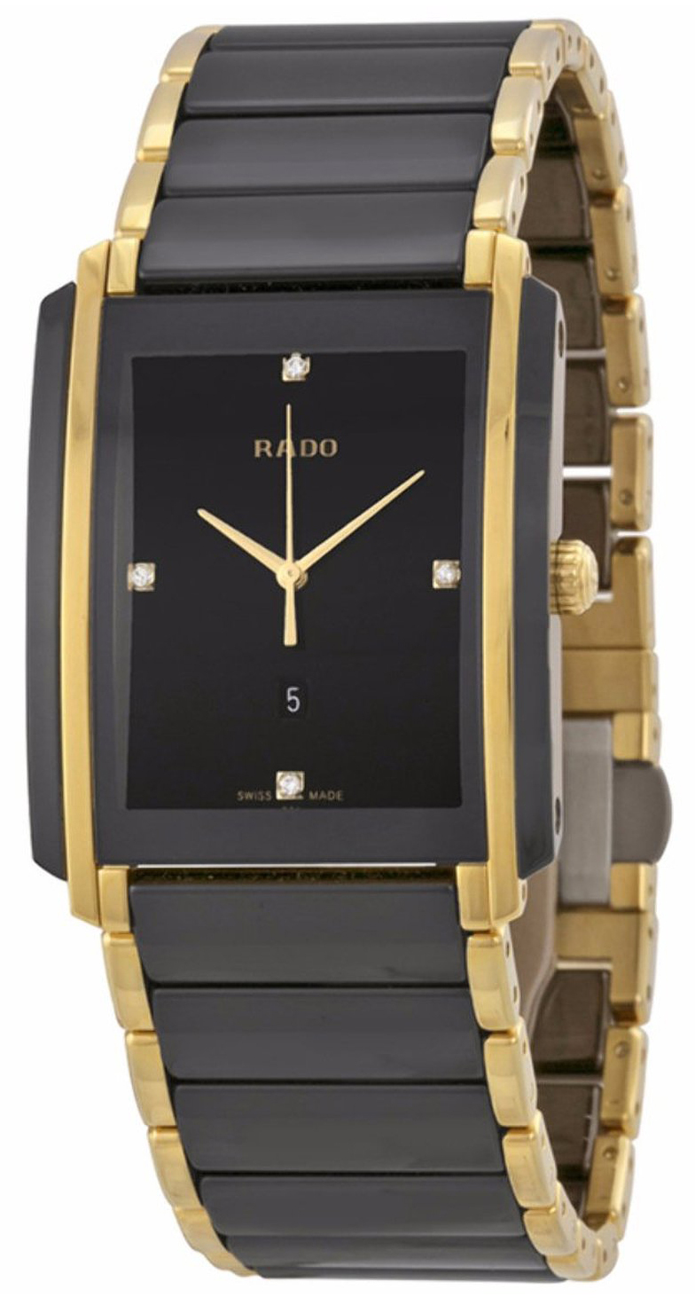Rado Herrklocka R20204712 Integral Svart/Gulguldtonat stål - Rado
