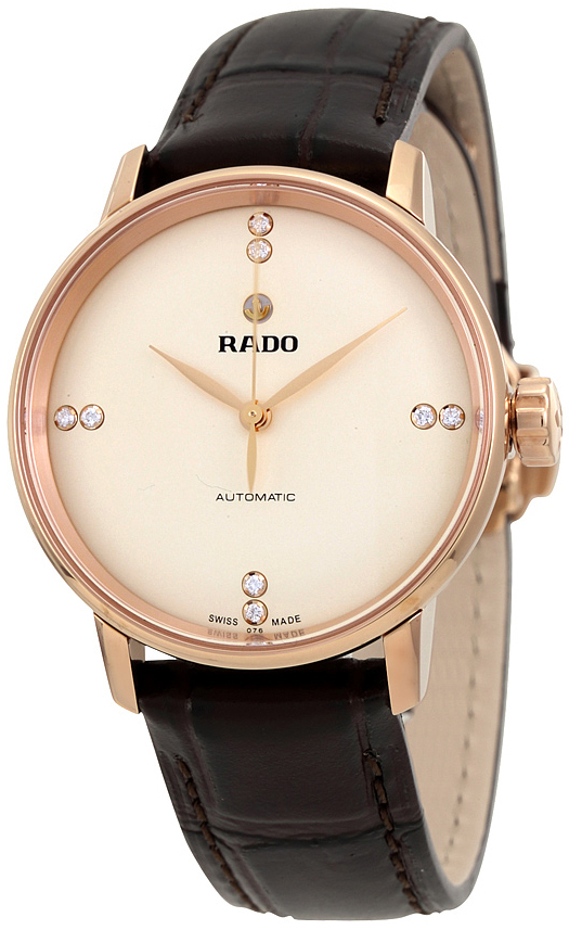 Rado Damklocka R22865765 Coupole Antikvit/Läder Ø32 mm - Rado