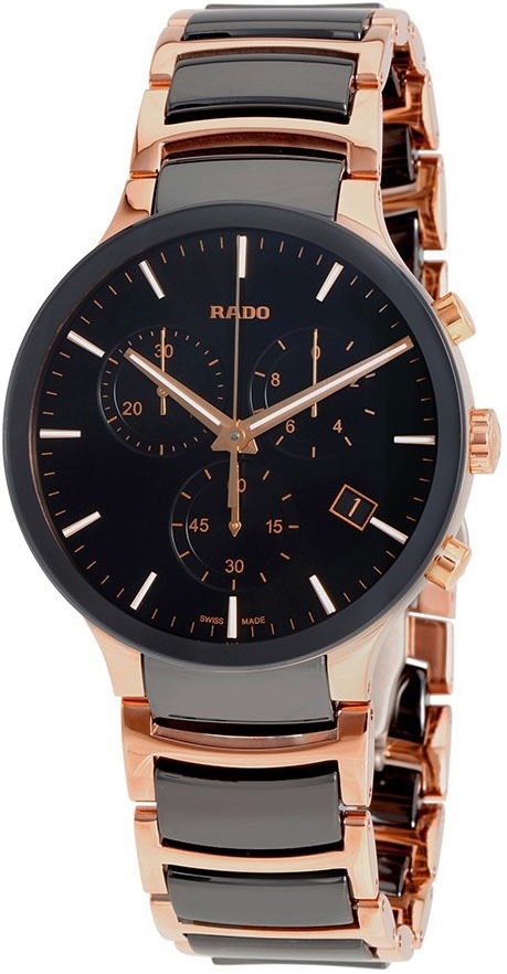 Rado Herrklocka R30187172 Centrix Svart/Roséguldstonat stål Ø40 mm - Rado