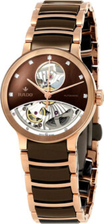 Rado Damklocka R30248712 Centrix Brun/Roséguldstonat stål Ø33 mm - Rado
