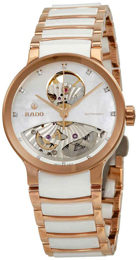 Rado Damklocka R30248902 Centrix Vit/Roséguldstonat stål Ø33 mm - Rado