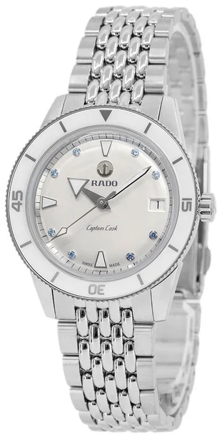 Rado Damklocka R32500718 Captain Cook Vit/St&aring;l &Oslash;37 mm