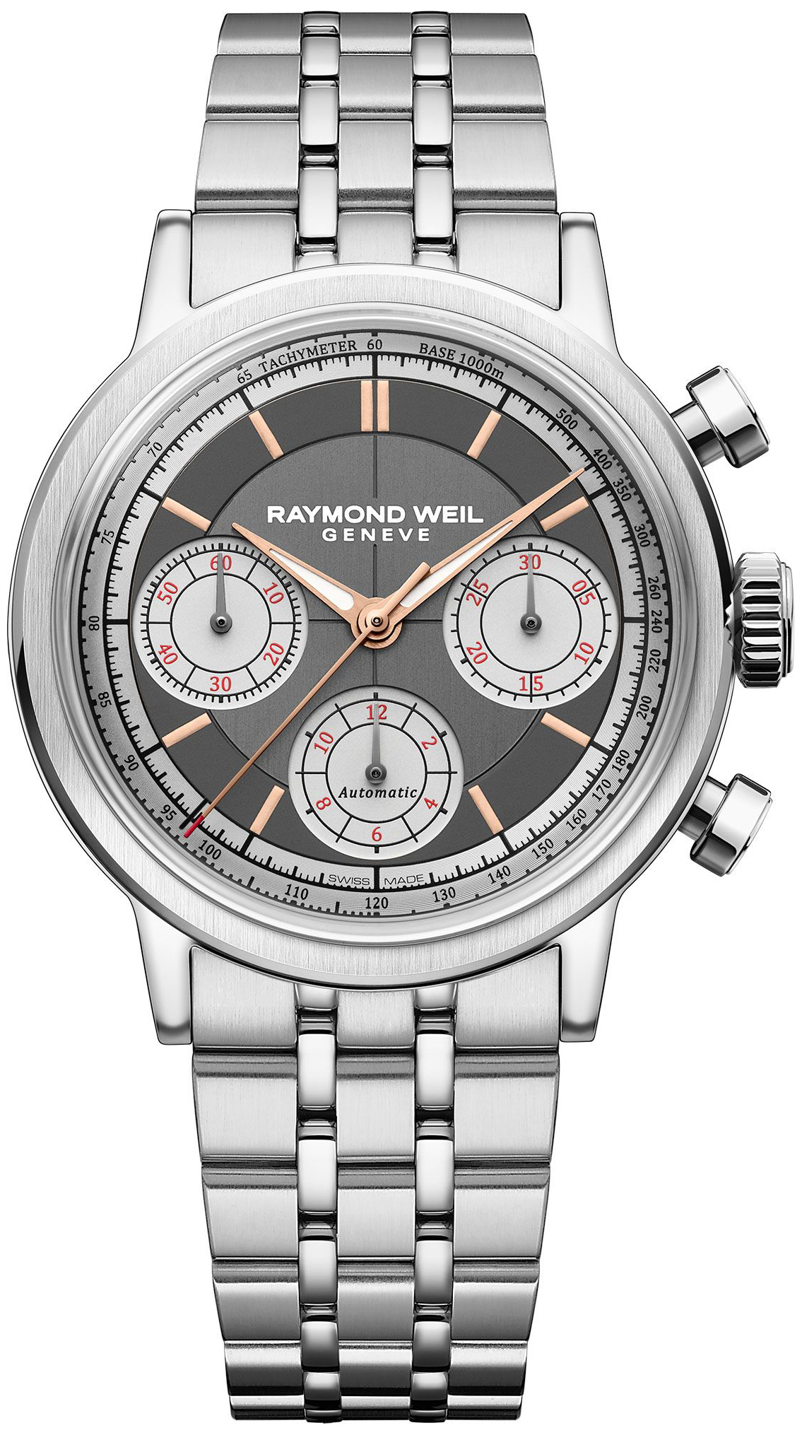 Raymond Weil Herrklocka 7765-ST-60651 Millesime Gr&aring;/St&aring;l &Oslash;39 mm