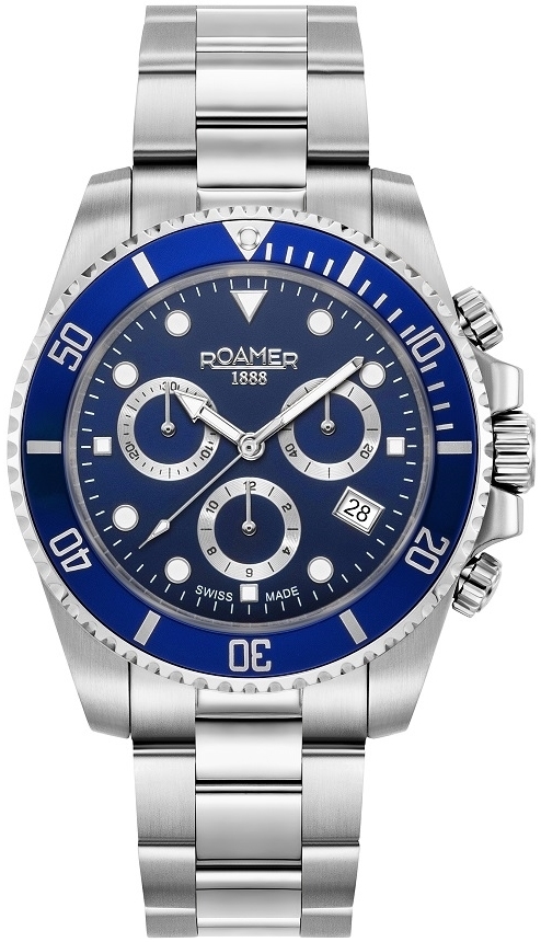 Roamer Monza Herrklocka 851837-41-45-20 Deep Sea 100 Blå/Stål Ø42 - Roamer Monza