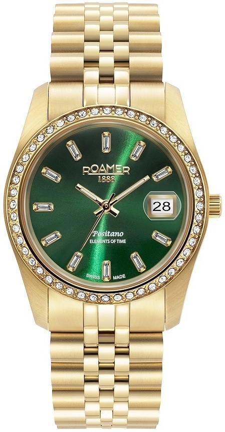 Roamer Monza Damklocka 853858-48-79-20 Positano Grön/Gulguldtonat - Roamer Monza
