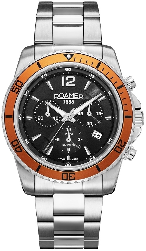 Roamer Monza Herrklocka 862837-41-65-20 Nautic 100 Chrono Svart/Stål - Roamer Monza