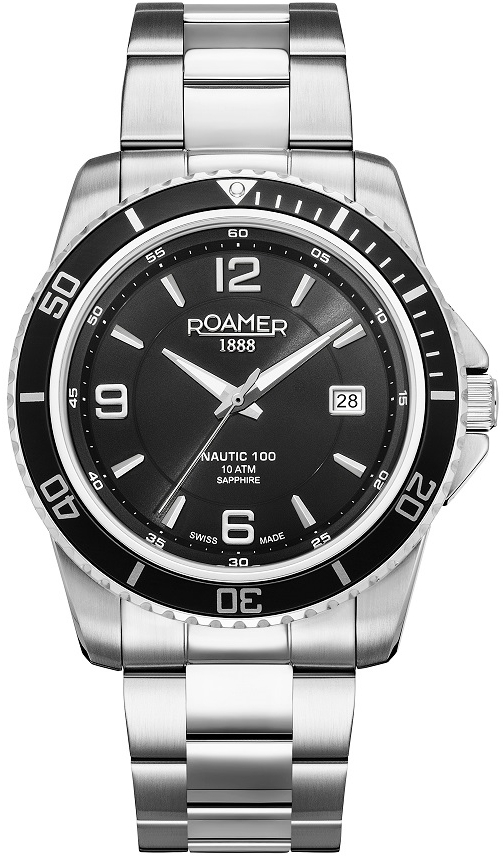 Roamer Monza Herrklocka 862844-41-55-20 Nautic 100 Svart/Stål Ø43 mm - Roamer Monza