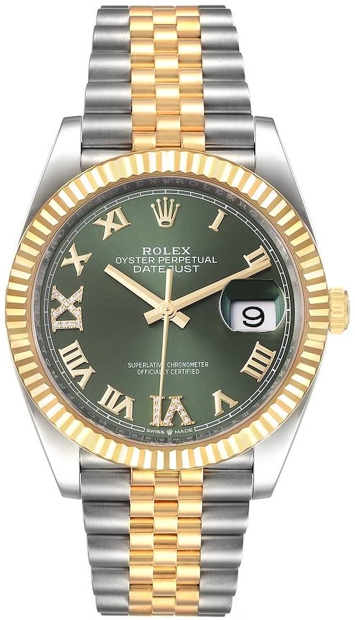 Rolex Herrklocka 126233-0025 Datejust 36 Grön/Stål Ø36 mm - Rolex
