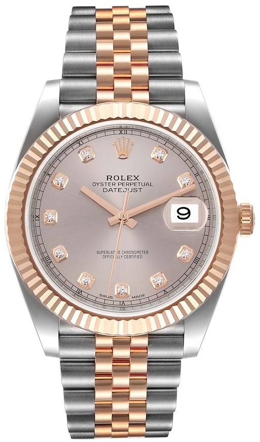 Rolex Herrklocka 126331-0008 Datejust 41 Ros&eacute;guldstonad/18 karat