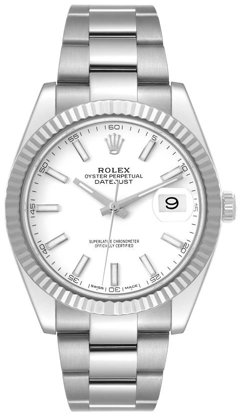 Rolex Herrklocka 126334-0009 Datejust 41 Vit/Stål Ø41 mm - Rolex