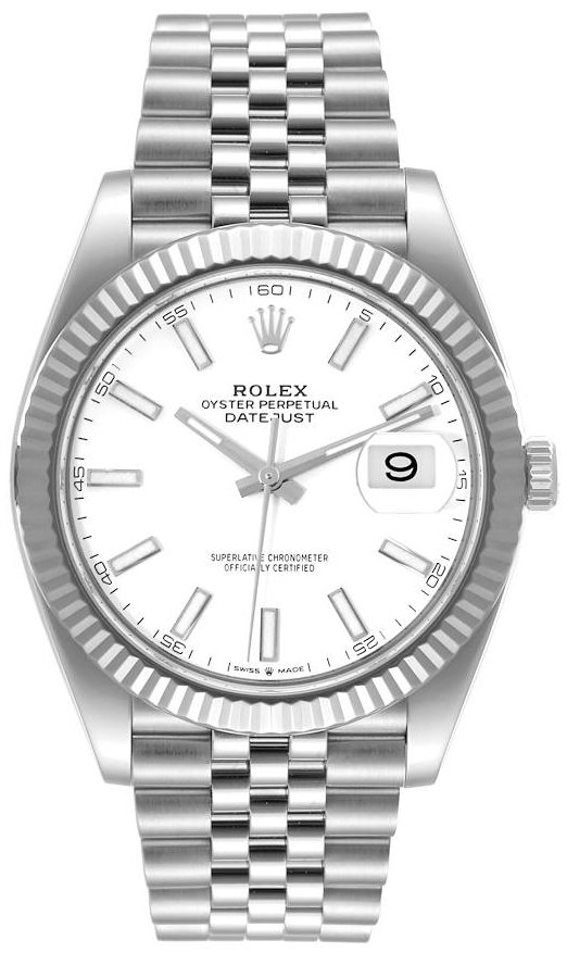 Rolex Herrklocka 126334-0010 Datejust 41 Vit/Stål Ø41 mm - Rolex