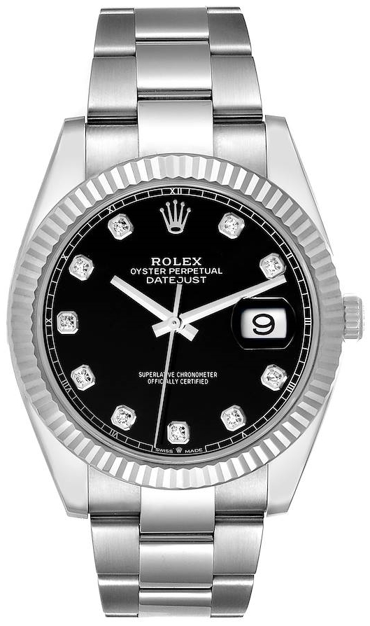 Rolex Herrklocka 126334-0011 Datejust 41 Svart/Stål Ø41 mm - Rolex