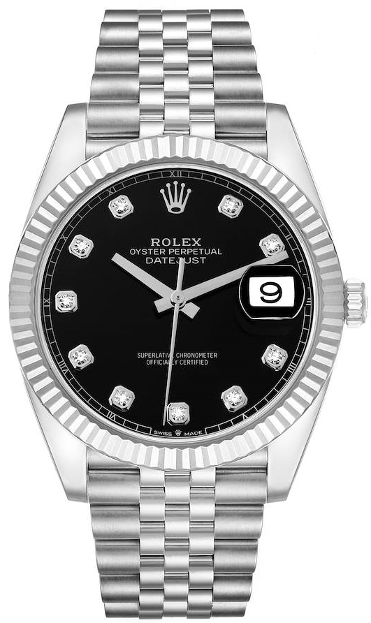 Rolex Herrklocka 126334-0012 Datejust 41 Svart/Stål Ø41 mm - Rolex