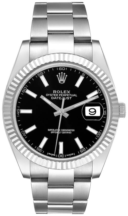 Rolex Herrklocka 126334-0017 Datejust 41 Svart/Stål Ø41 mm - Rolex