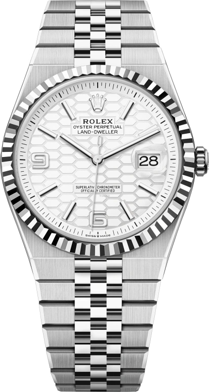 Rolex Herrklocka 127334-0001 Land-Dweller Vit/Stål Ø40 mm - Rolex