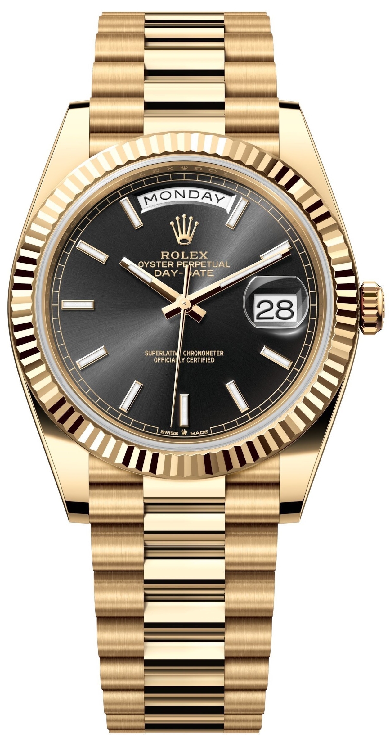 Rolex Herrklocka 228238-0067 Day-Date 40 Svart/18 karat gult guld - Rolex