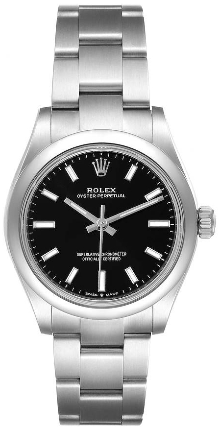 Rolex Damklocka 277200-0002 Oyster Perpetual 31 Svart/Stål Ø31 mm - Rolex