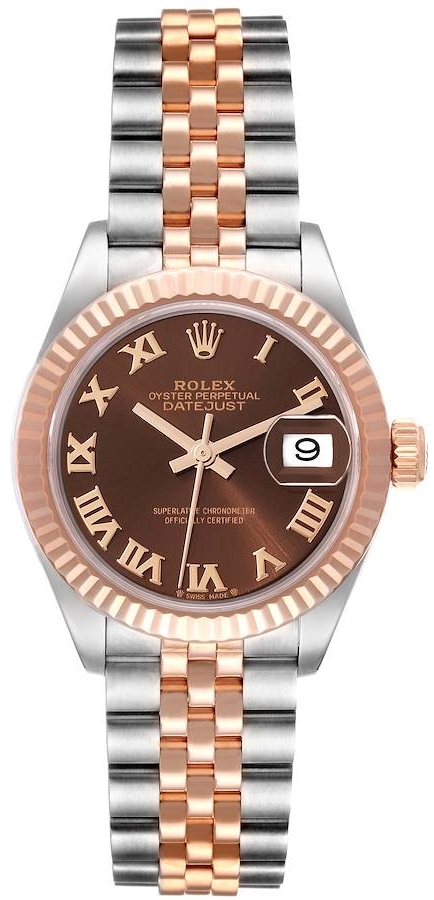 Rolex Damklocka 279171-0009 Lady-Datejust 28 Brun/18 karat roséguld