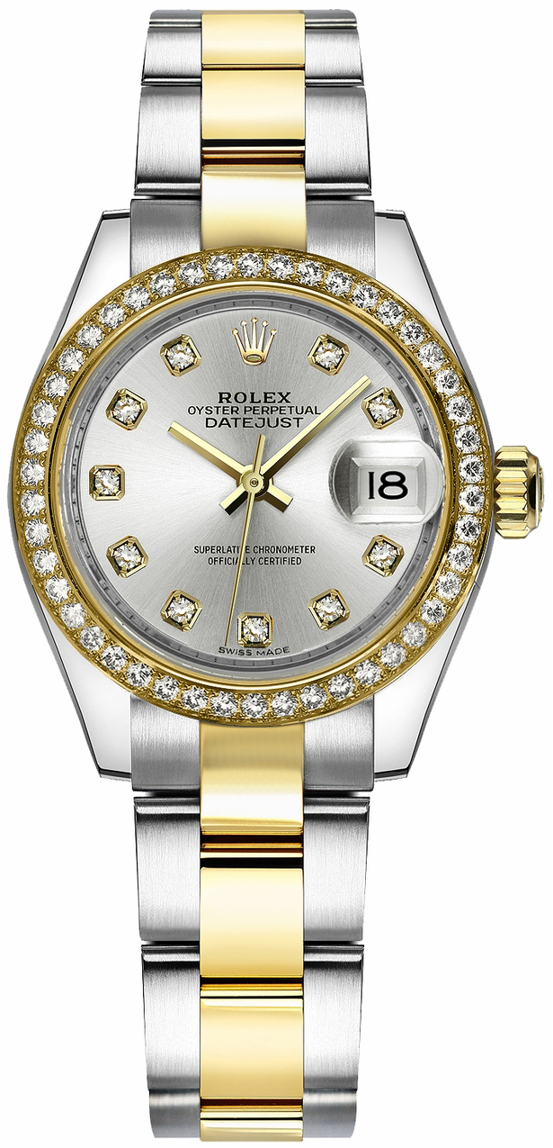 Rolex Damklocka 279383RBR-0008 Lady-Datejust 28 Silverfärgad/18 - Rolex