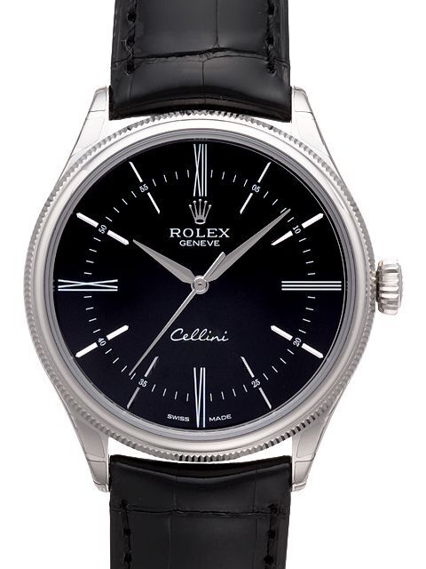 Rolex Cellini Time Herrklocka 50509-0006 Svart/Läder Ø39 mm