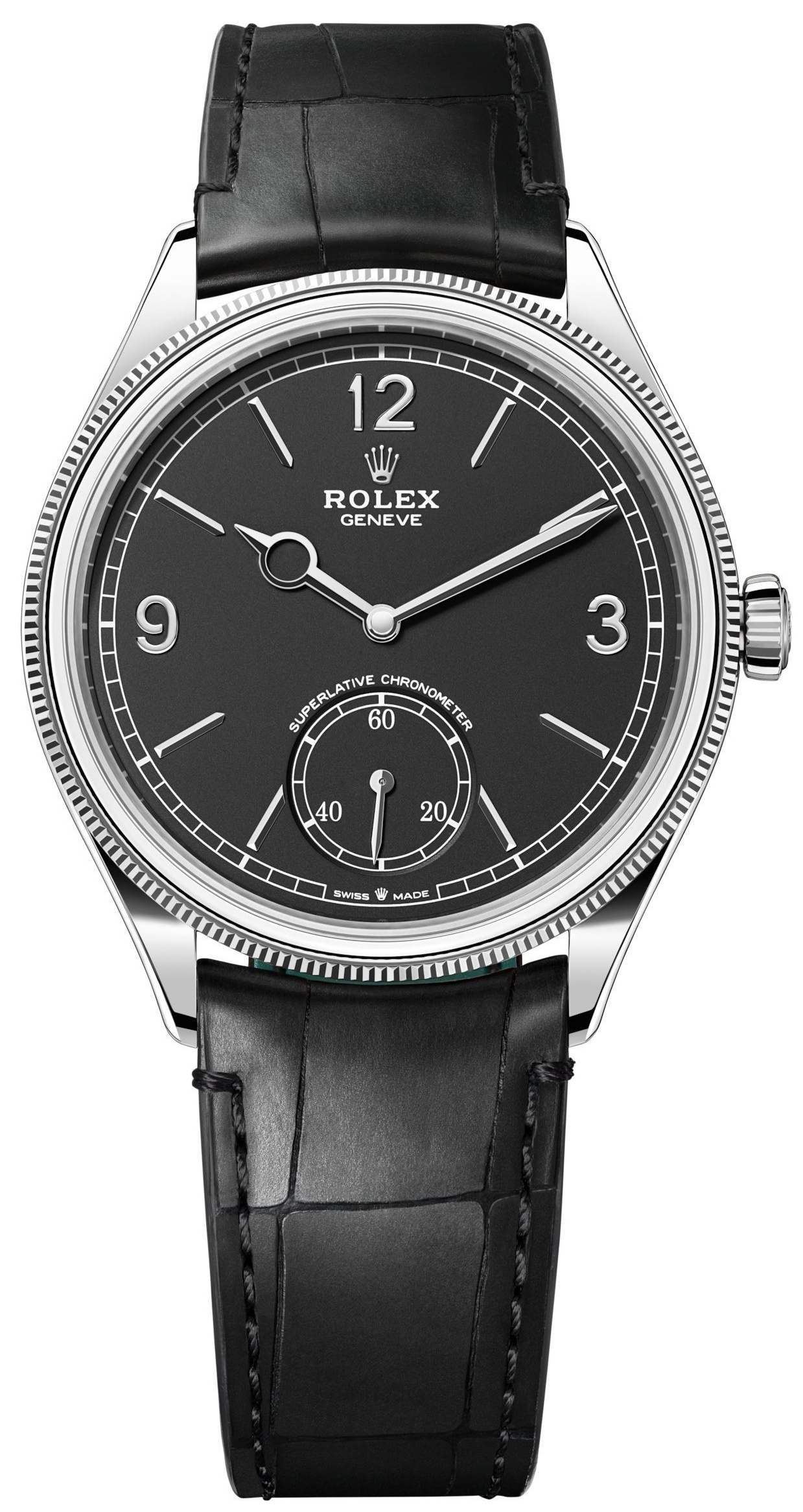Rolex 1908 Herrklocka 52509-0002 Svart/Läder Ø39 mm